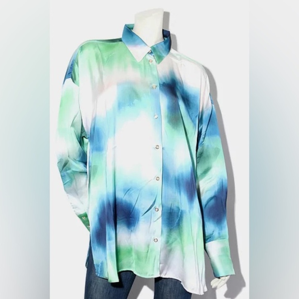 NEW ZARA Button Down Long sleeve Shirt Too Size XS FASHION
